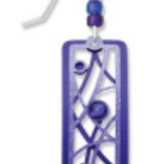 Adajio 2-Part Earrings with Lines, Bubbles, and Cabochon—lightweight artisan statement jewelry. Available at Be Charmed