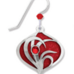 Adajio Brilliant Red Moorish Drop Earrings—lightweight artisan statement jewelry in red. Available at Be Charmed