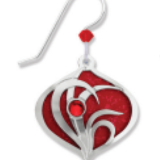 Adajio Brilliant Red Moorish Drop Earrings—lightweight artisan statement jewelry in red. Available at Be Charmed