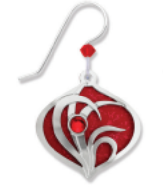 Adajio Brilliant Red Moorish Drop Earrings—lightweight artisan statement jewelry in red. Available at Be Charmed