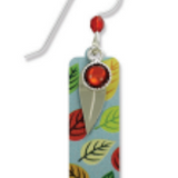 Adajio Column Earrings with Multi-Colored Leaves—lightweight artisan statement jewelry with nature-inspired design. Available at Be Charmed