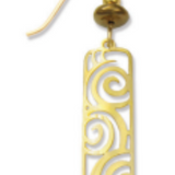 Adajio GP Filigree Column Earrings with Triple Spiral Pattern—artisan lightweight statement jewelry. Available at Be Charmed