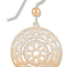 Adajio Ombre Pinks Mandala Earrings—colorful lightweight artisan statement jewelry. Available at Be Charmed