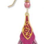 Adajio Decorative pink and gold hanging ornament on a white background. Available at Be Charmed. 