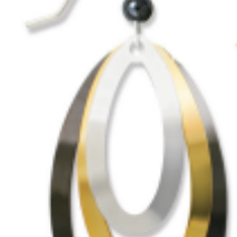 Adajio Three Part Stacked Earrings in IR, GP, and Hematite—artisan lightweight statement jewelry. Available at Be Charmed