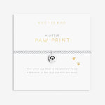 A Littles & Co Silver Paw Print Bracelet on Card
