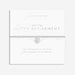 A Littles & Co Silver Happy Retirement  Bracelet on Card