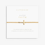 A Littles & Co Gold Faith Bracelet on Card