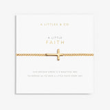 A Littles & Co Gold Faith Bracelet on Card