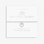A Littles & Co Silver Birthday Queen Bracelet on Card