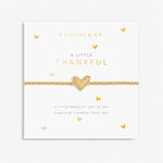 A Littles & Co Gold Thankful Bracelet on Card