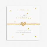 A Littles & Co Gold Thankful Bracelet on Card