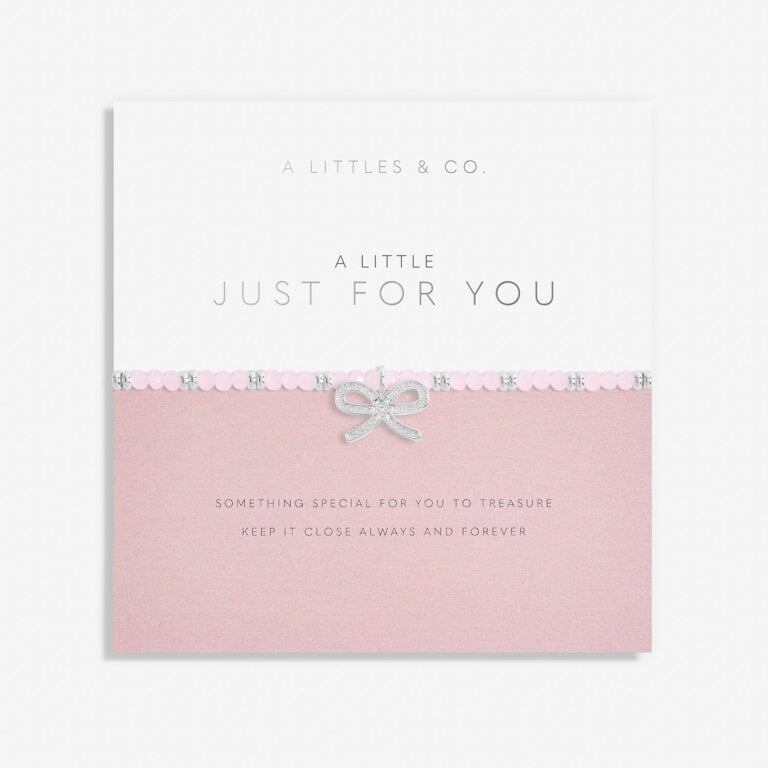 A Littles & Co Silver Just for You Bracelet on Card