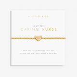 A Littles & Co Gold Caring Nurse Bracelet on Card