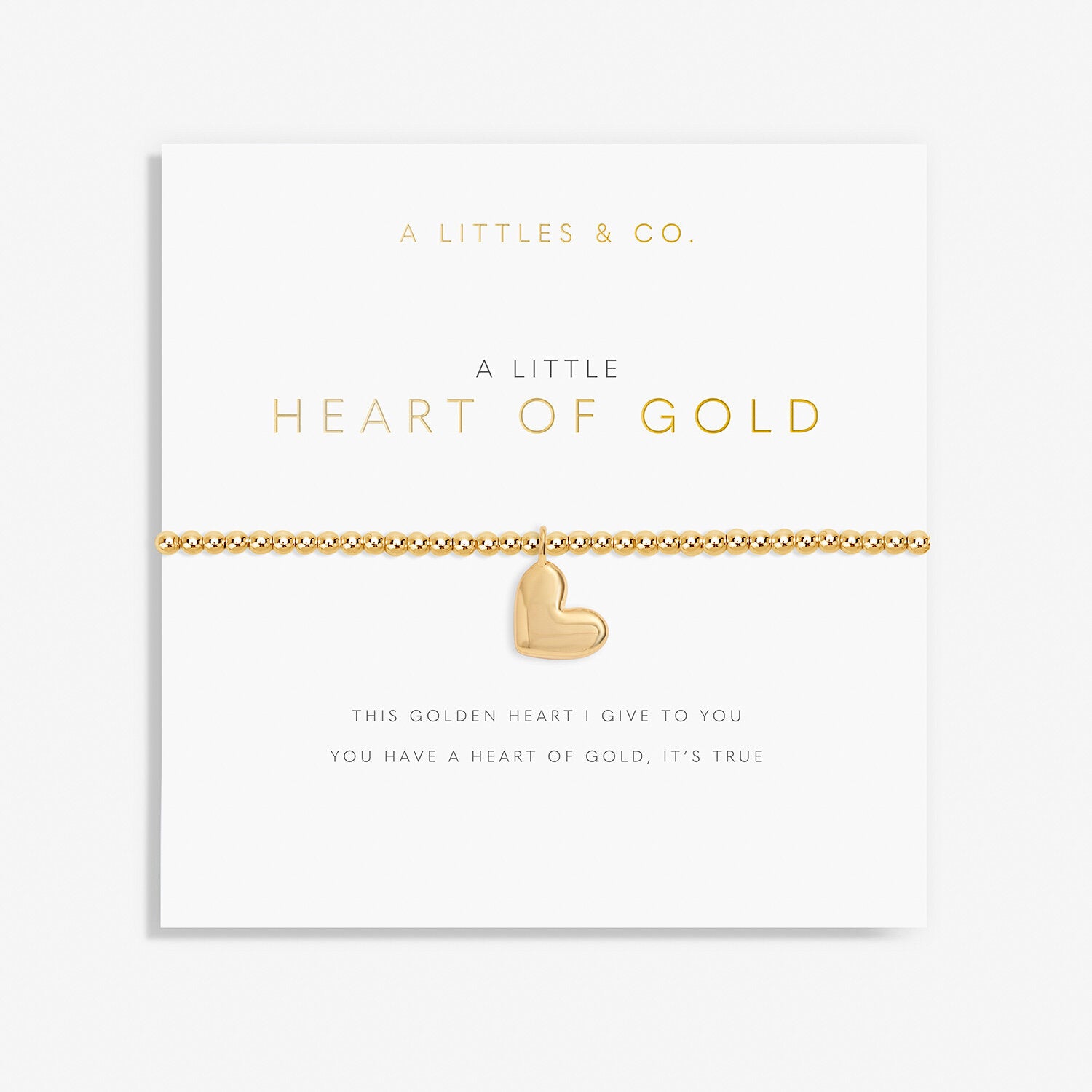 A Littles & Co Bracelet Gold Heart Of Gold