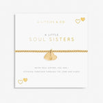 A Littles & Co Gold Soul Sisters Bracelet on Card