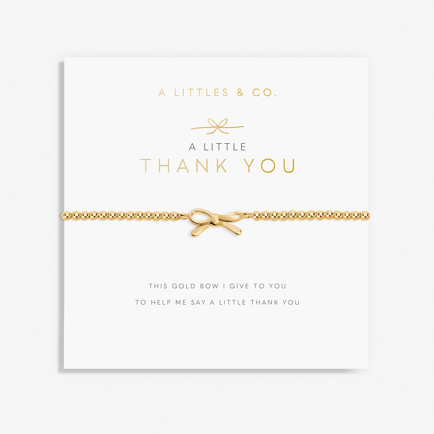 A Littles & Co Bracelet Thank You Gold
