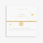 A Littles & Co Gold Family Bracelet on Card