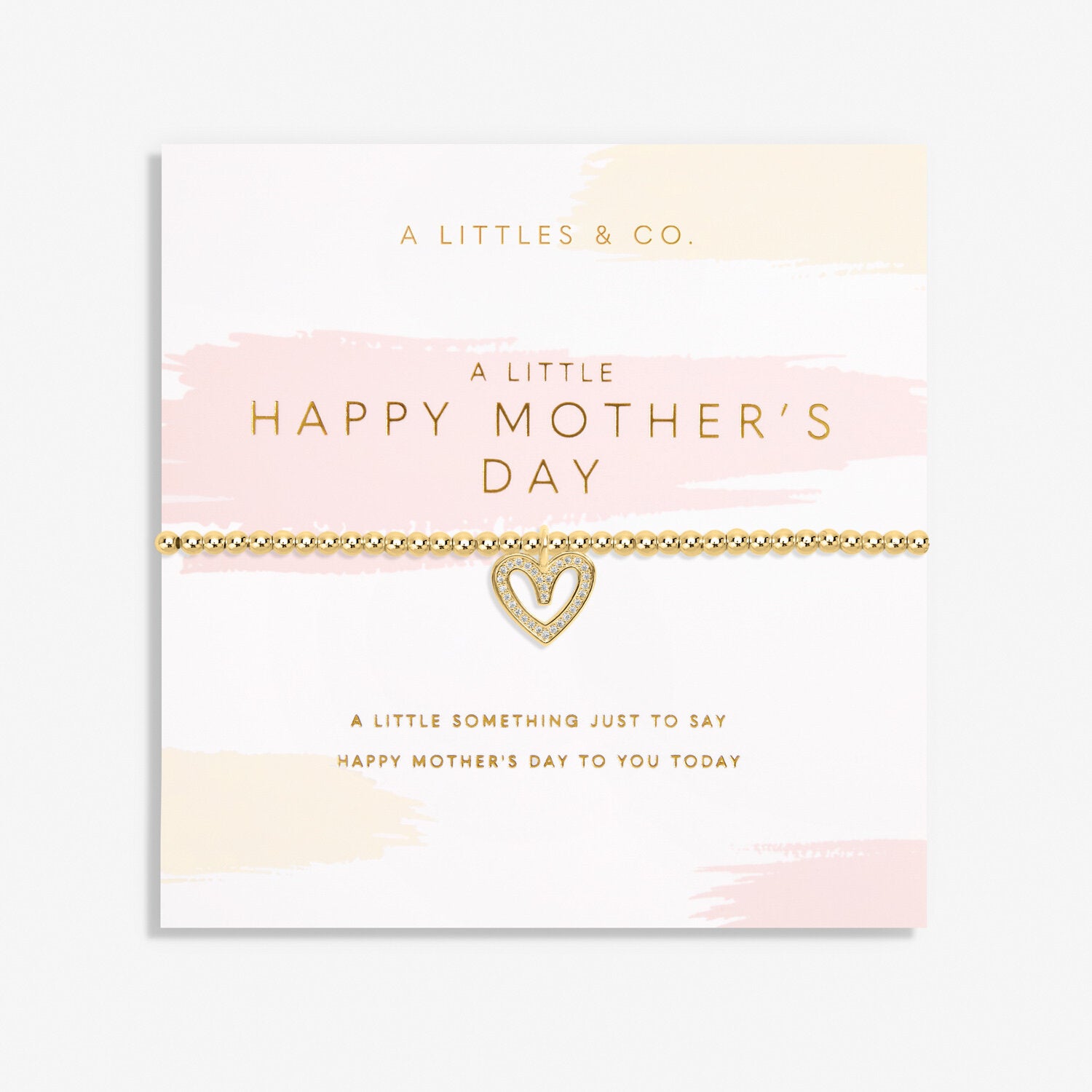 A Littles & Co Gold Happy Mother's Day Bracelet on Card