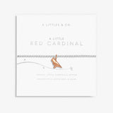 A Littles & Co Silver Red Cardinal Bracelet on Card