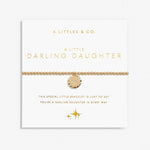 A Littles & Co Gold Darling Daughter Bracelet on Card