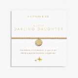 A Littles & Co Gold Darling Daughter Bracelet on Card