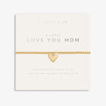 A Littles & Co Gold Love You Mom Bracelet on Card