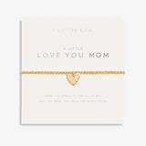 A Littles & Co Gold Love You Mom Bracelet on Card