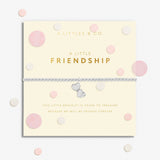 A Littles & Co Silver Confetti Friendship Bracelet on Card