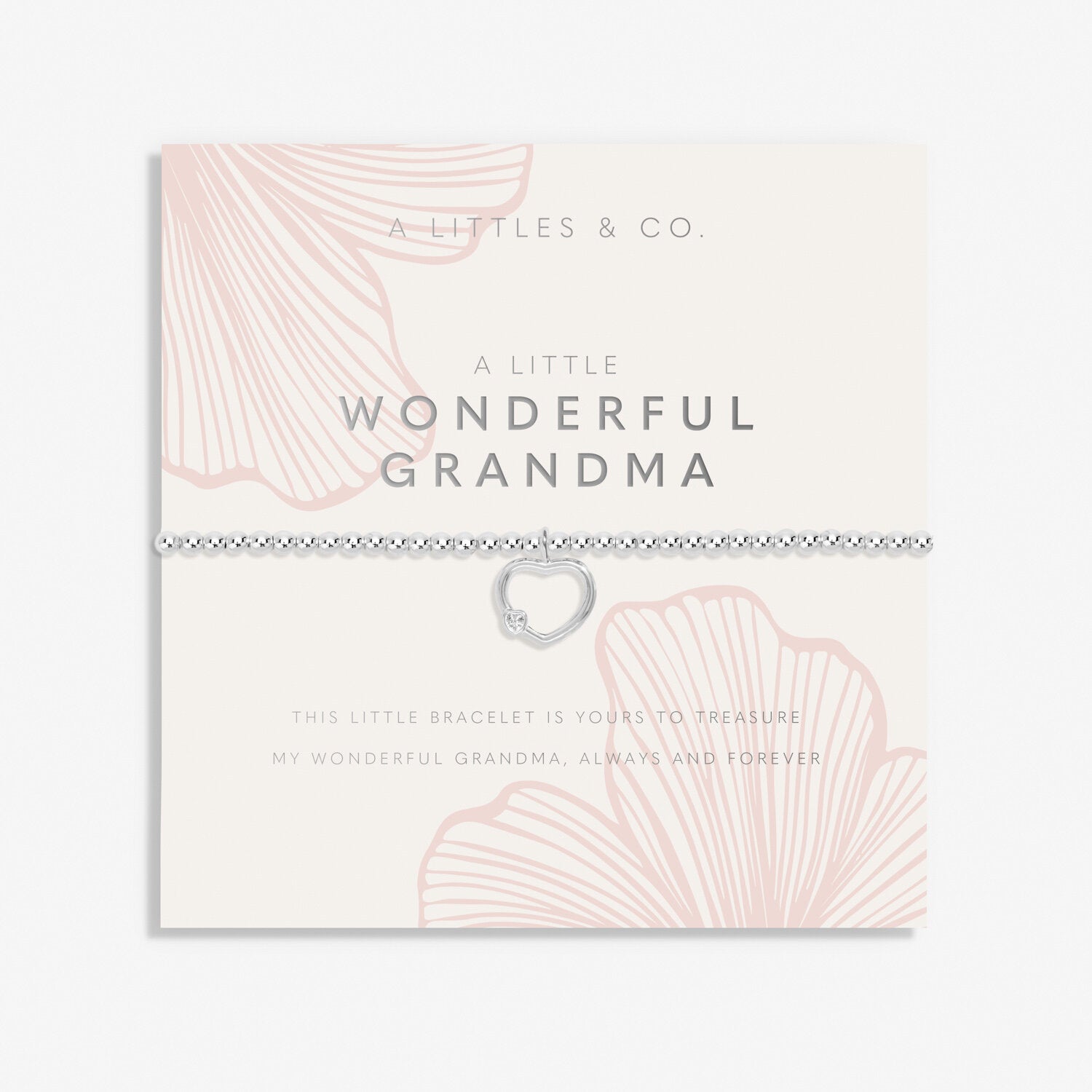 A Littles & Co Silver Wonderful Grandma Bracelet on Card