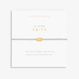 A Littles & Co Silver & Gold Faith Bracelet on Card