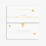 A Littles & Co Silver & Gold But First, Margaritas Bracelet on Card