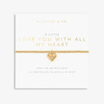 A Littles & Co Gold Love You With All My Heart Bracelet on Card