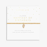 A Littles & Co Gold Happiest of Birthdays Bracelet on Card