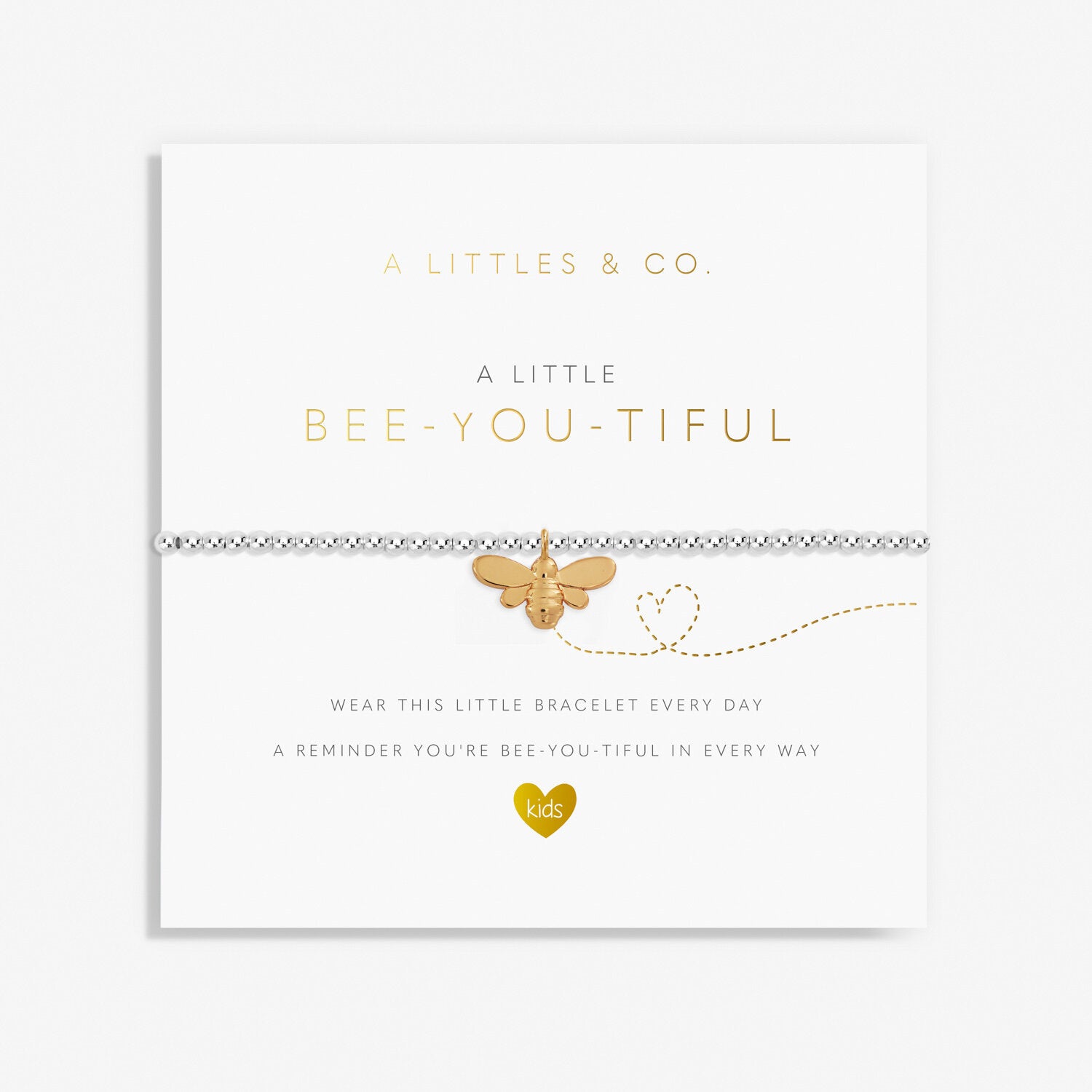 A Littles & Co Children's Silver Bee-You-Tiful Bracelet on Card