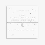 A Littles & Co Children's Silver Love You To The Moon And Back Bracelet on Card