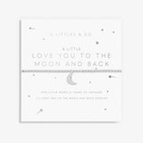 A Littles & Co Children's Silver Love You To The Moon And Back Bracelet on Card