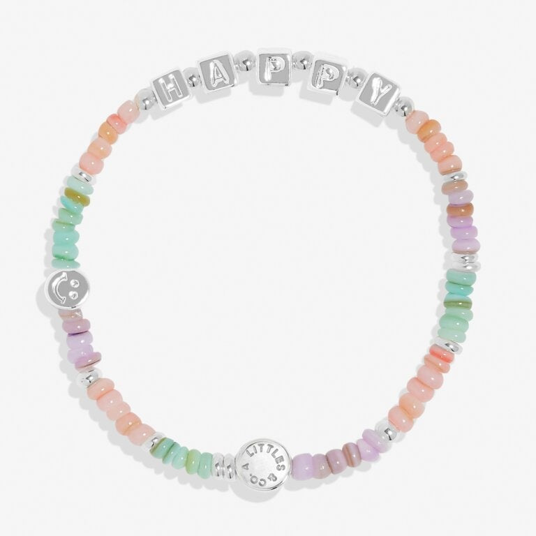 A Littles & Co Children's Silver Happy Little Moments Be Happy Bracelet 