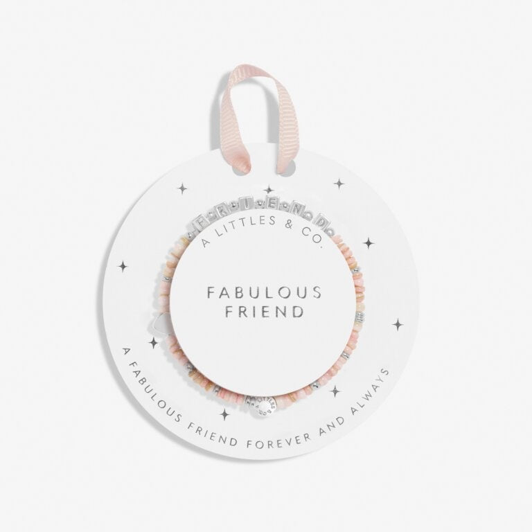 A Littles & Co Children's Silver Happy Little Moments Fabulous Friend Bracelet on Card