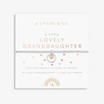 A Littles & Co Children's Silver and Rose Gold Lovely Granddaughter Bracelet on Card