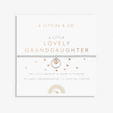 A Littles & Co Children's Silver and Rose Gold Lovely Granddaughter Bracelet on Card
