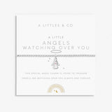 A Littles & Co Children's Silver Angels Watching Over You Bracelet on Card