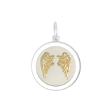 Gold Alpine White Lola Angel Wings Pendant 