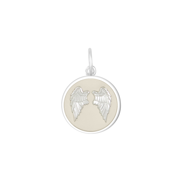 Silver Lola Alpine White Angel Wings Pendant 