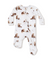 Angel Dear 2 Way Zipper Footie – Baby Beavers print with playful beaver design and two-way zipper. Available at Be Charmed.