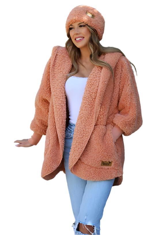 Nordic Beach Cozy Cardigan Apricot Peach