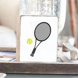Rustic Marlin - Wood Block - Tennis Racquet