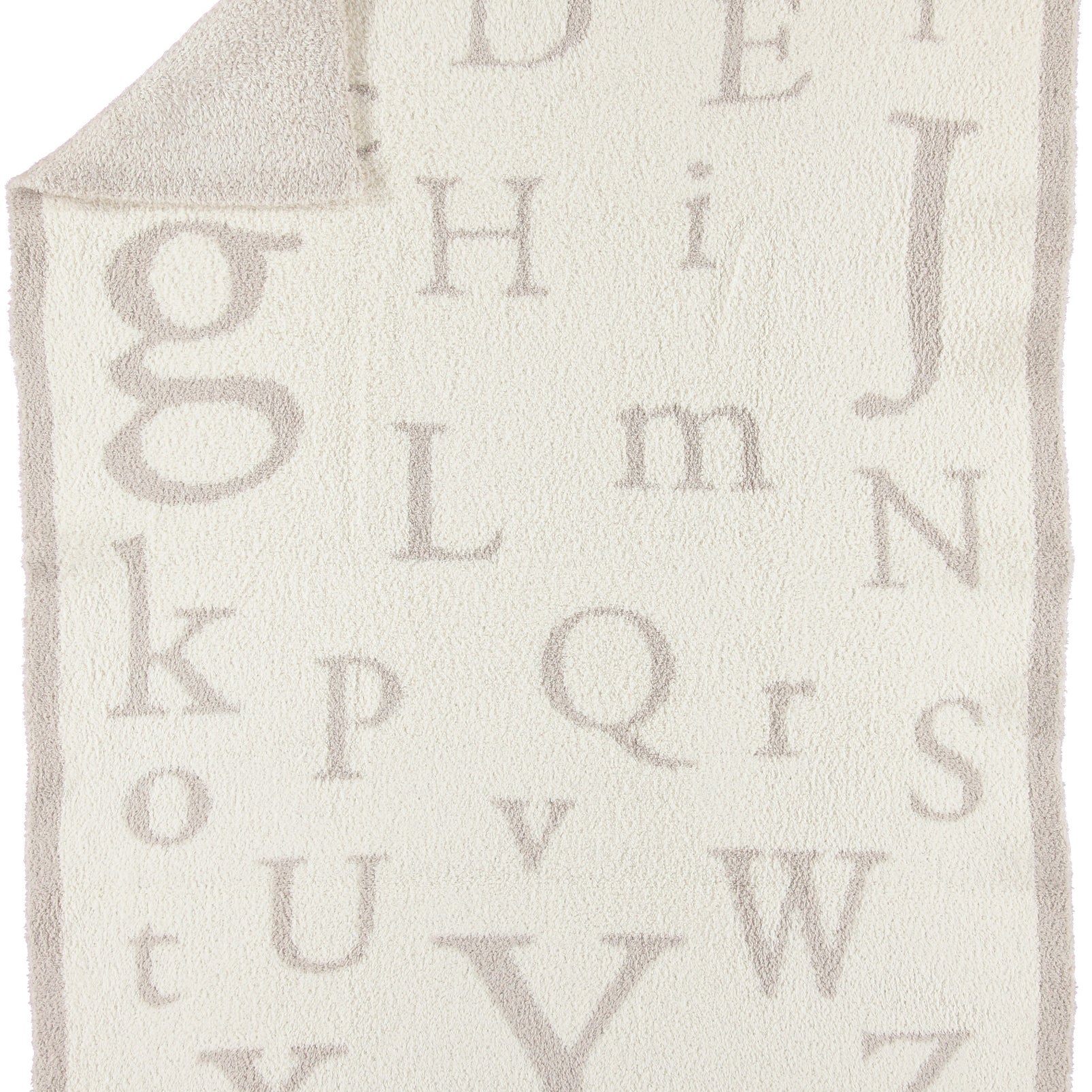 Barefoot Dreams Stone/Cream ABC Baby Blanket