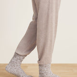 Barefoot Dreams - Men's - Charcoal-White CozyChic Heathered Socks