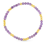 Amanda Blu Amethyst Stretch Beaded Stone Bracelet